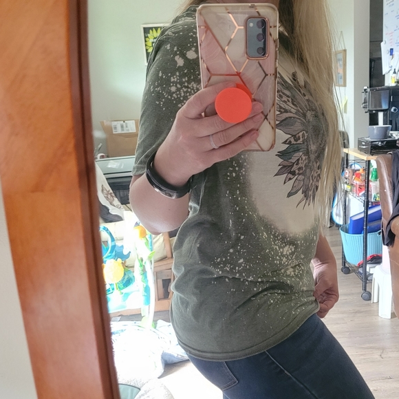 Army print sunflower acid tee - Picture 3 of 3